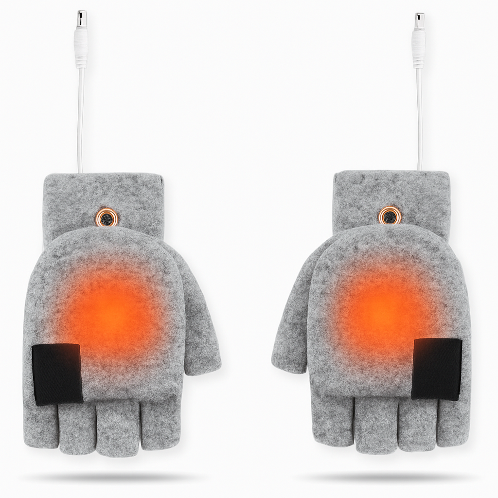 Cozy Touch | Heated Fingerless Gloves with Quick Heating | USB-Powered Comfort for Touchscreen Use 2
