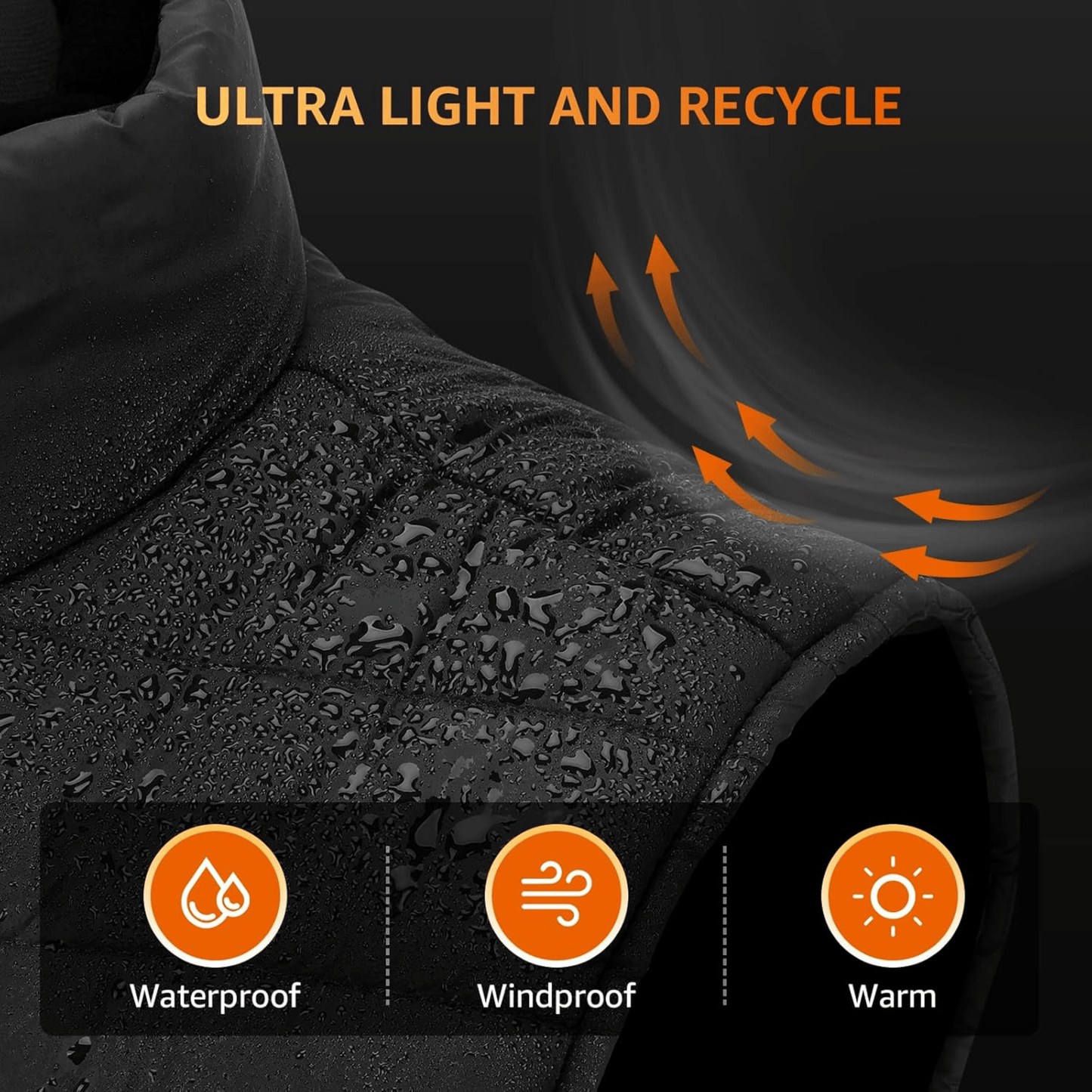 Heated Gilet | Lightweight Heated Jacket with Rapid Heating | Water-Resistant Comfort for All-Day Warmth 7