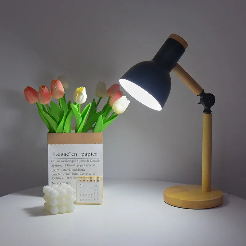 Nordic Collection | Wooden Desk Lamp with Adjustable Head & Eye-Friendly Light | Modern Table Lamp for Study and Relaxation 6