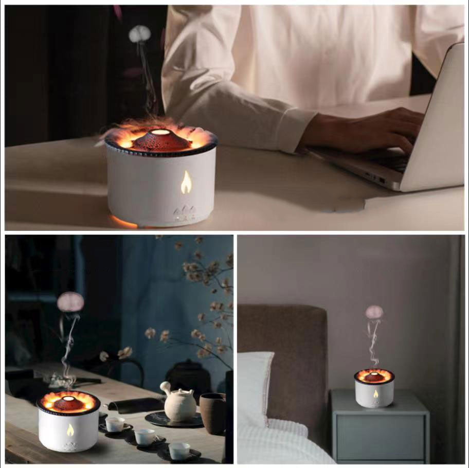 Volcano Fire | Ultrasonic Aroma Diffuser with Flame Effect & LED Lights | Stylish Humidifier for Relaxation 5