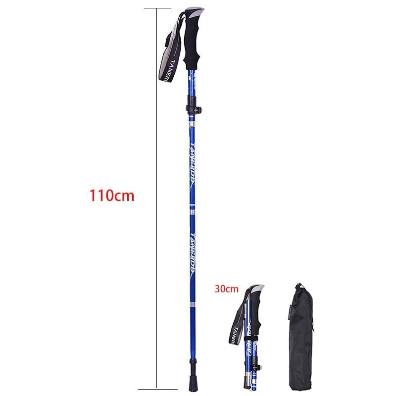 Adjustable Collapsible Hiking Poles with Ergonomic Grip | Lightweight Design for Stability and Comfort 3