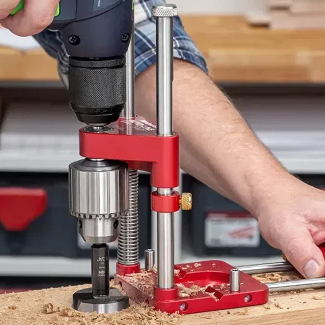 Adjustable Drill Guide | Precision Tool with Depth Stop for Accurate Hole Alignment 0