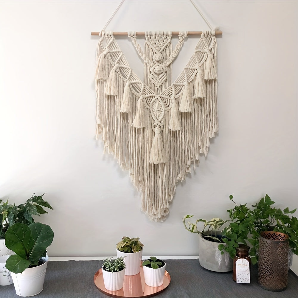 Artisanal Macrame Wall Hanging | Handcrafted Boho Wall Art Decor with Intricate Knotting | Cozy Bedroom or Kitchen Wall Decor 1
