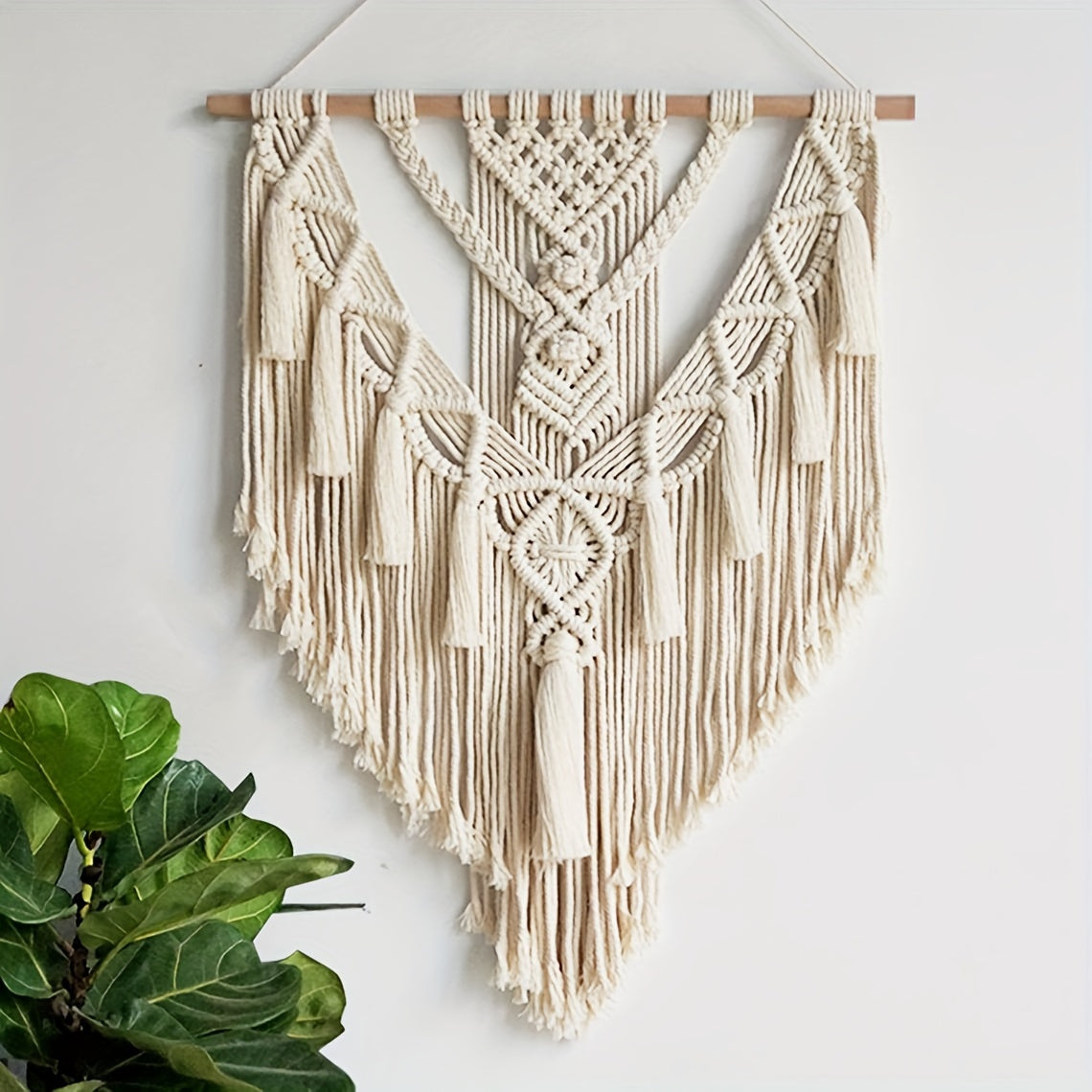 Artisanal Macrame Wall Hanging | Handcrafted Boho Wall Art Decor with Intricate Knotting | Cozy Bedroom or Kitchen Wall Decor 2