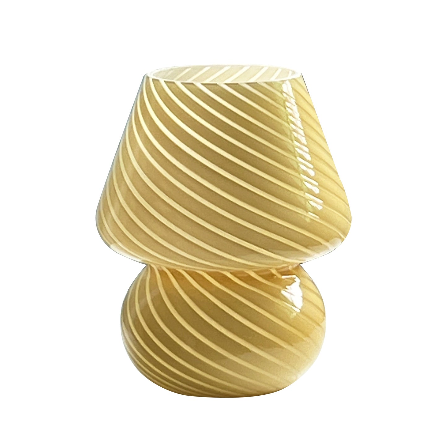 Artistic Glass Mushroom Table Lamp with USB Power & Stepless Dimming | Retro Bedside Light for Cozy Ambiance 6