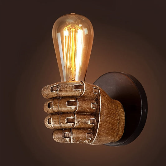 Artistic Hand Wall Sconce Lighting | Industrial Resin Design with Customizable Glow | Unique Accent for Modern Spaces 3