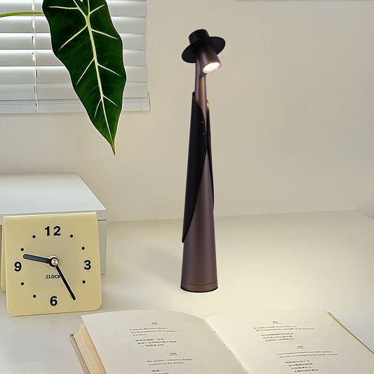 Artistic Modern Desk Lamp | Rechargeable Touch-Control Light for Cozy Ambiance 0