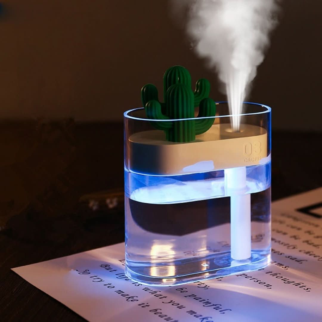 Cactus Collection | Air Humidifier with Ultrasound Quiet Design | Compact 160ML Tank for Healthier Indoor Air 0