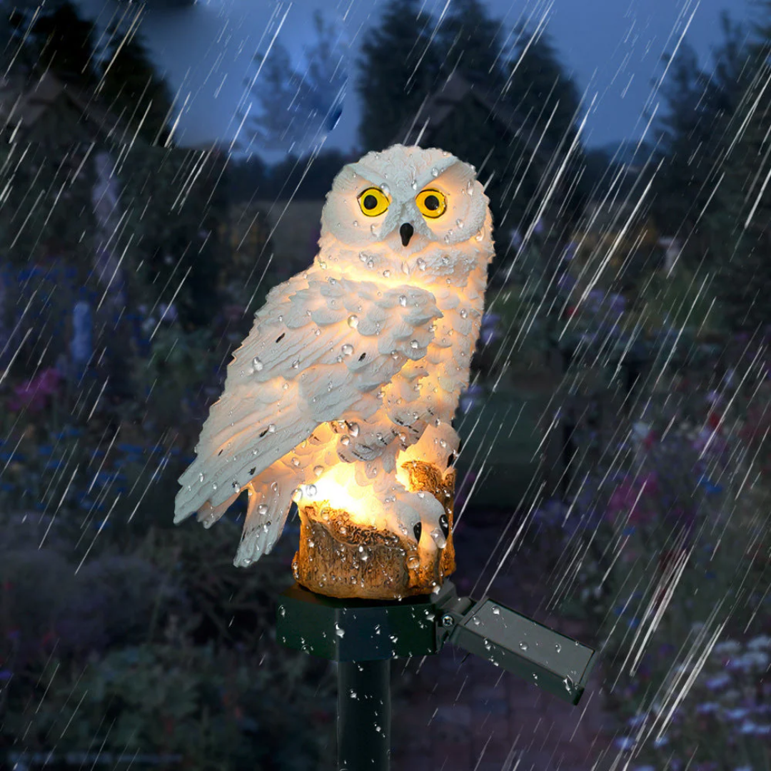 Charming Solar Garden Light | Owl Decorative Lamp with Automatic Dusk-to-Dawn Feature | Weather Resistant for Outdoor Spaces 3