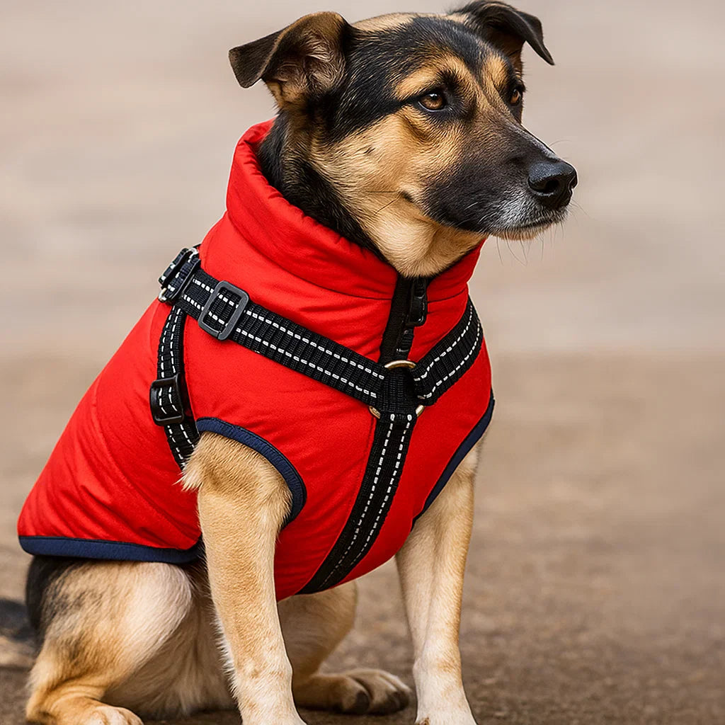 Cozy Canine | Waterproof Dog Coat with Built-in Harness for Winter Comfort 2