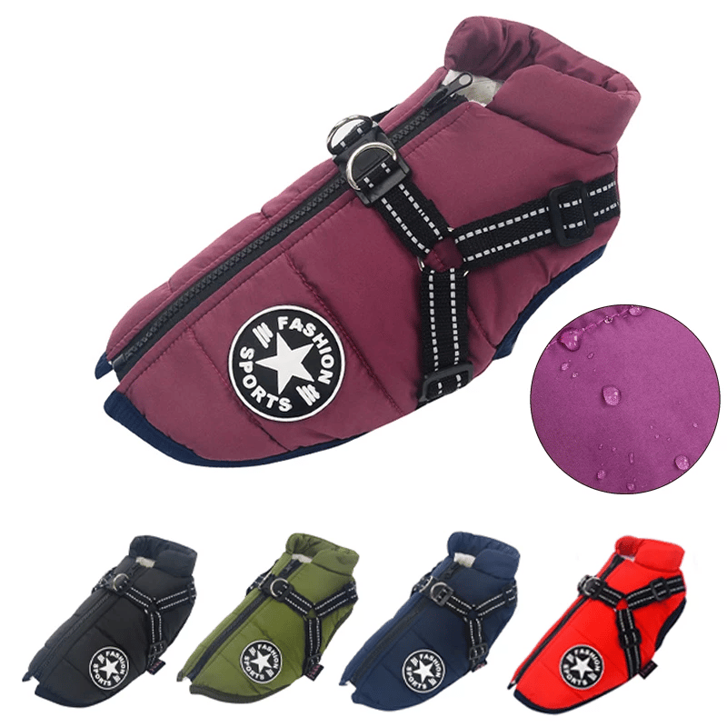 Cozy Collection | Waterproof Dog Jacket with Integrated Harness & Reflective Safety for Ultimate Comfort 5