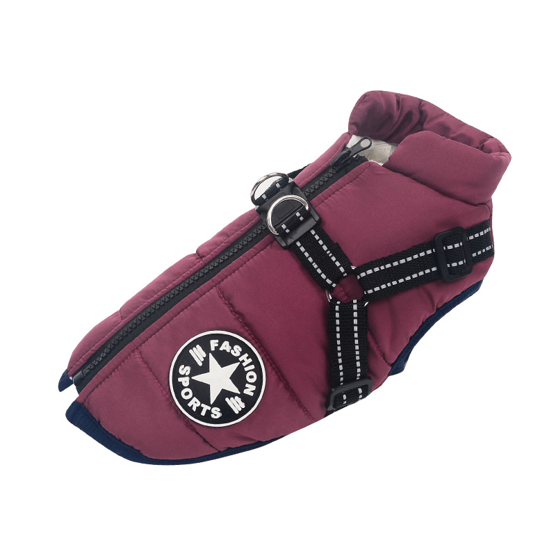 Cozy Collection | Waterproof Dog Jacket with Integrated Harness & Reflective Safety for Ultimate Comfort 9