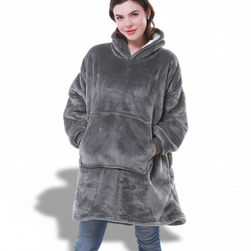 Cozy Collection | Wearable Blanket Hoodie with Flannel & Fleece | Oversized Comfort for All-Day Warmth 0