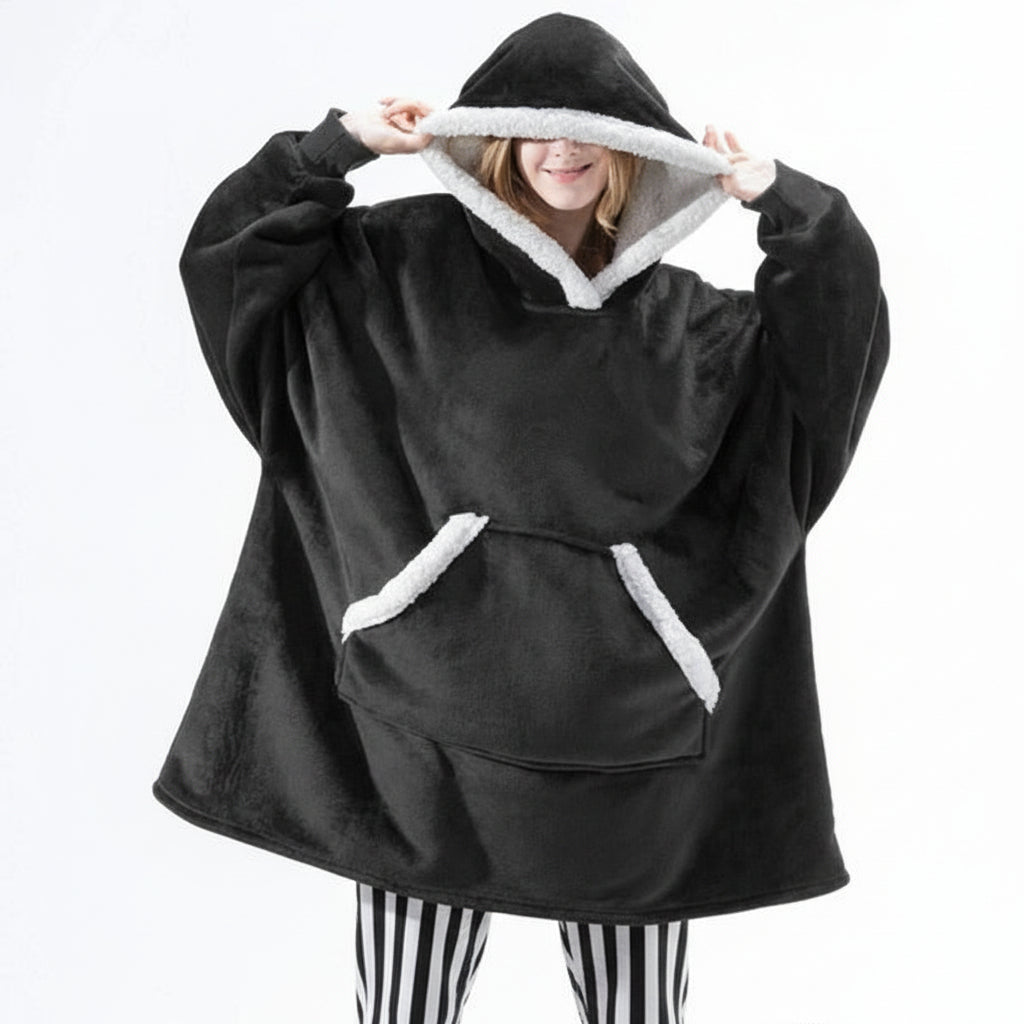 Cozy Collection | Wearable Blanket Hoodie with Flannel & Fleece | Oversized Comfort for All-Day Warmth 10