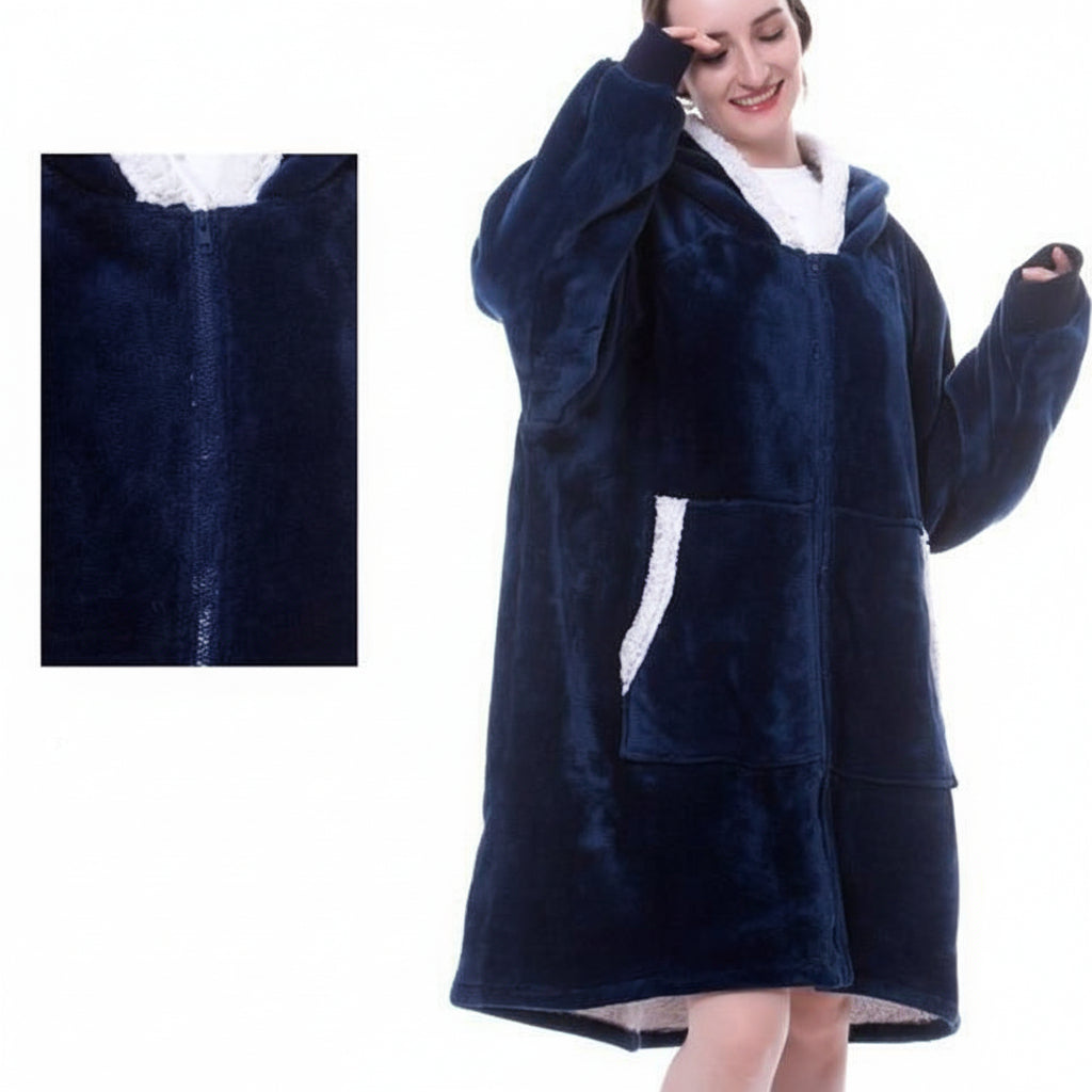 Cozy Collection | Wearable Blanket Hoodie with Flannel & Fleece | Oversized Comfort for All-Day Warmth 13