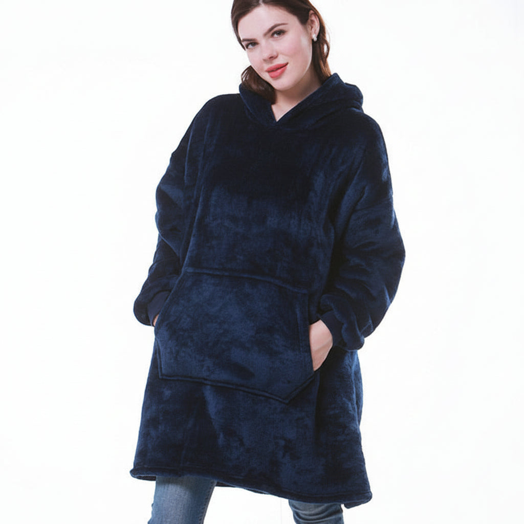 Cozy Collection | Wearable Blanket Hoodie with Flannel & Fleece | Oversized Comfort for All-Day Warmth 2
