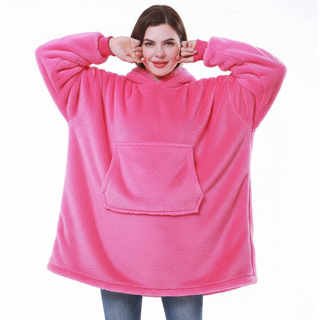 Cozy Collection | Wearable Blanket Hoodie with Flannel & Fleece | Oversized Comfort for All-Day Warmth 3