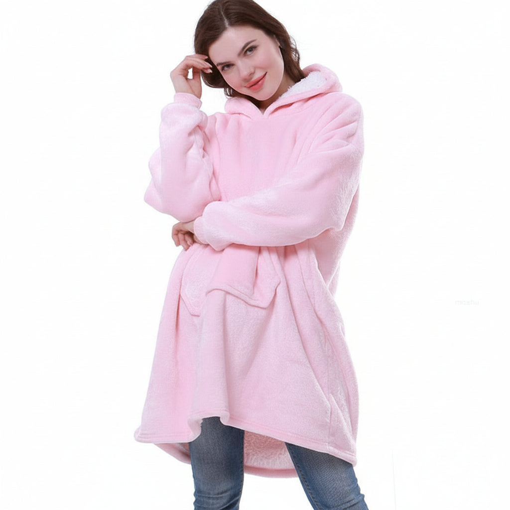 Cozy Collection | Wearable Blanket Hoodie with Flannel & Fleece | Oversized Comfort for All-Day Warmth 4