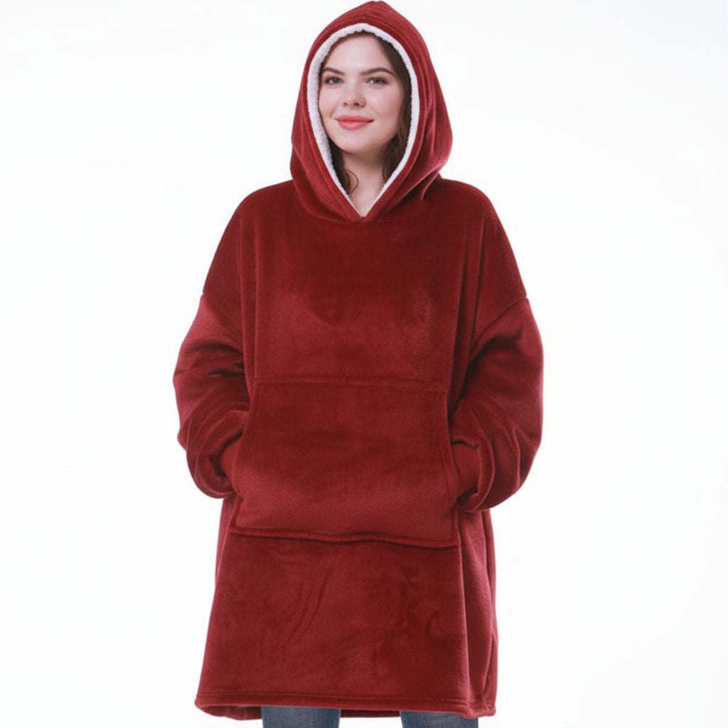 Cozy Collection | Wearable Blanket Hoodie with Flannel & Fleece | Oversized Comfort for All-Day Warmth 5