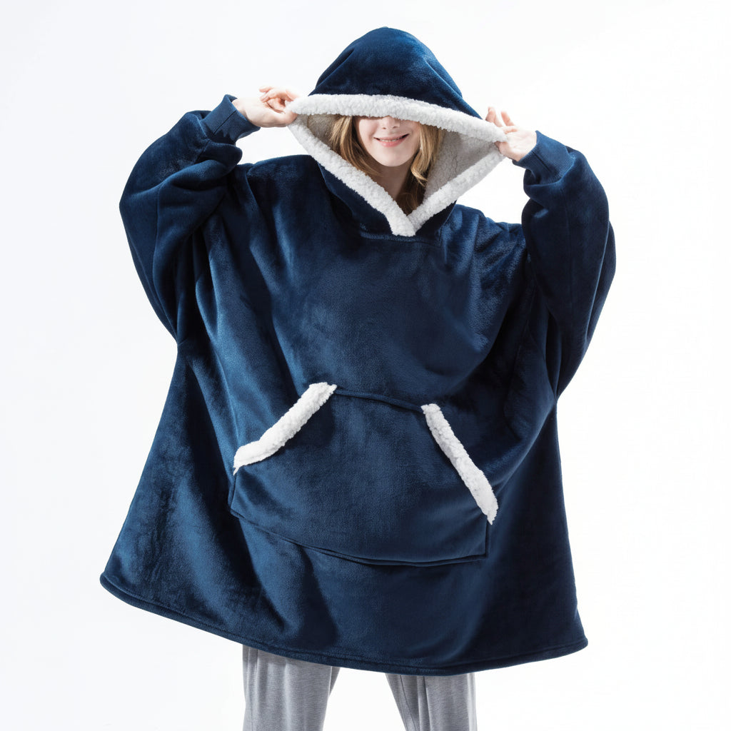 Cozy Collection | Wearable Blanket Hoodie with Flannel & Fleece | Oversized Comfort for All-Day Warmth 6