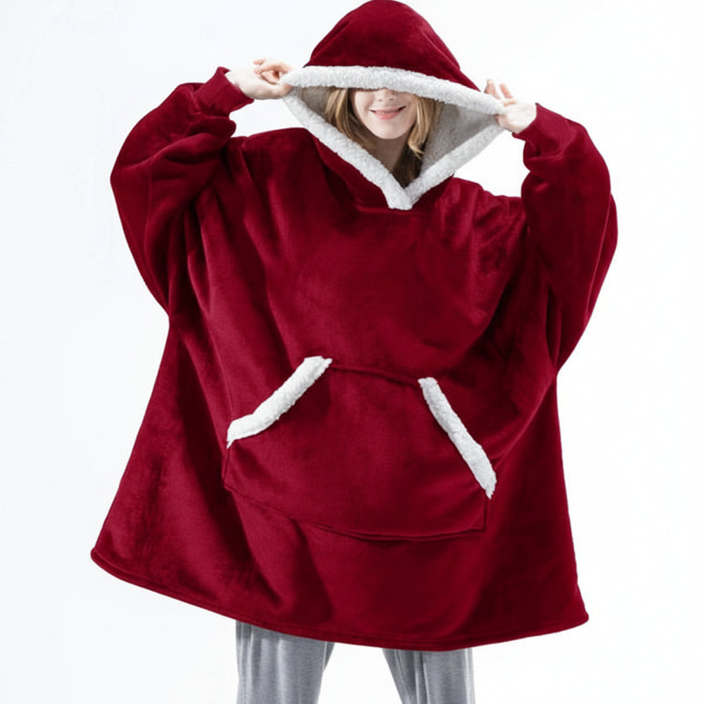 Cozy Collection | Wearable Blanket Hoodie with Flannel & Fleece | Oversized Comfort for All-Day Warmth 7