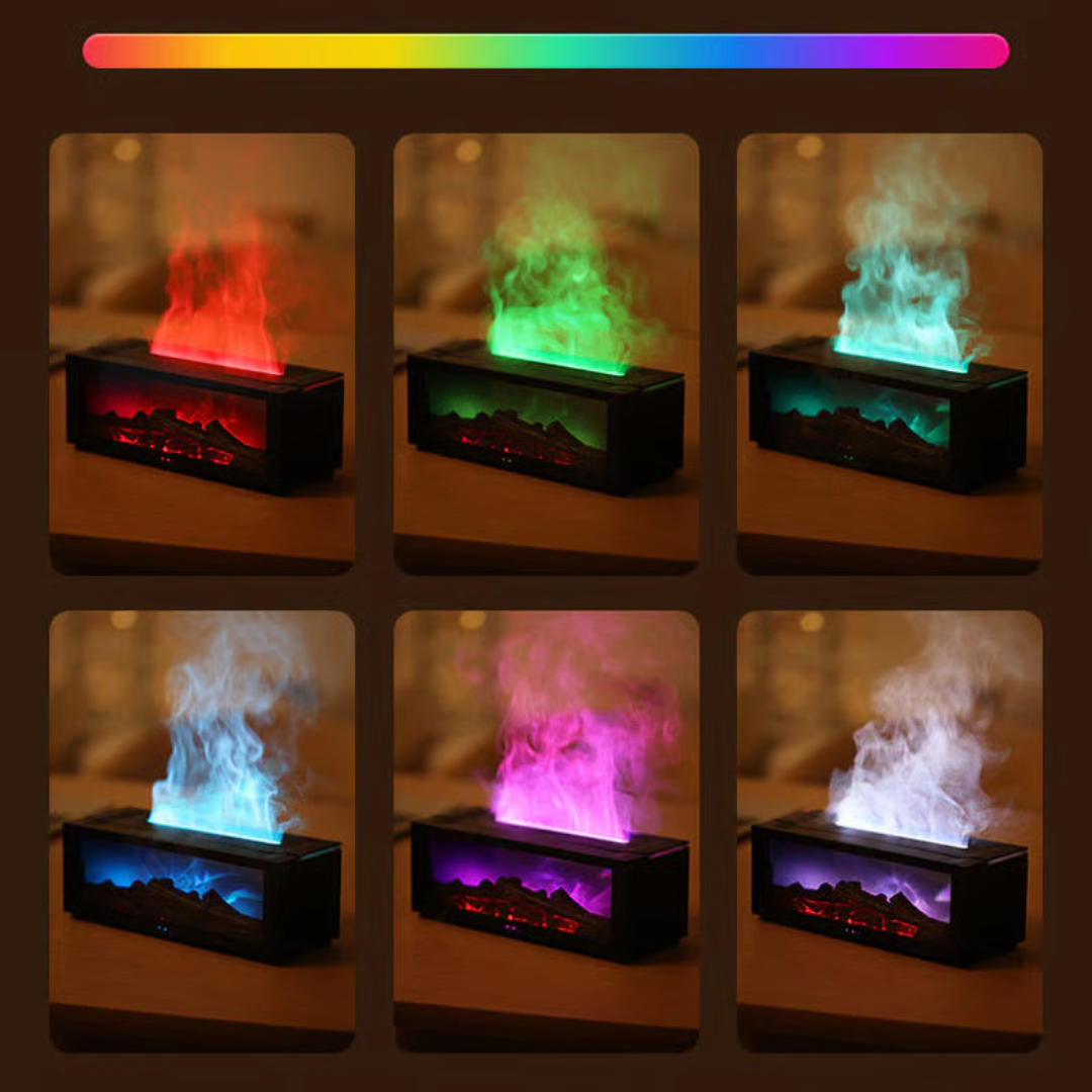 Cozy Haven | Air Humidifier with Realistic Flame & Aromatherapy | Whisper-Quiet Design for Relaxing Sleep 3