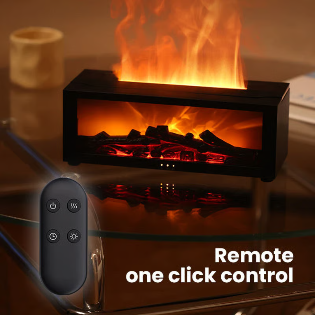 Cozy Haven | Air Humidifier with Realistic Flame & Aromatherapy | Whisper-Quiet Design for Relaxing Sleep 4