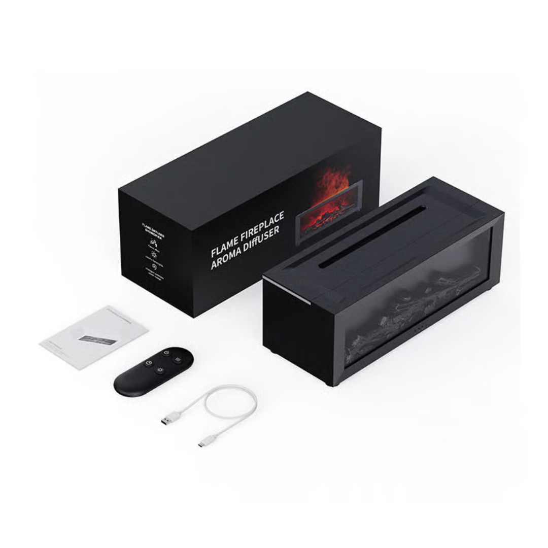 Cozy Haven | Air Humidifier with Realistic Flame & Aromatherapy | Whisper-Quiet Design for Relaxing Sleep 5
