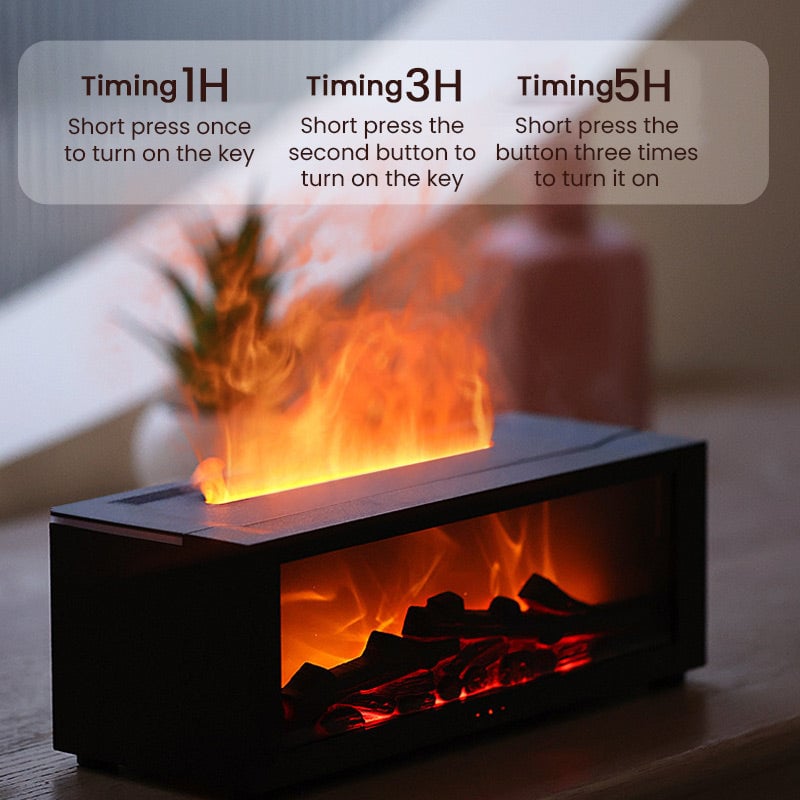 Cozy Haven | Air Humidifier with Realistic Flame & Aromatherapy | Whisper-Quiet Design for Relaxing Sleep 7
