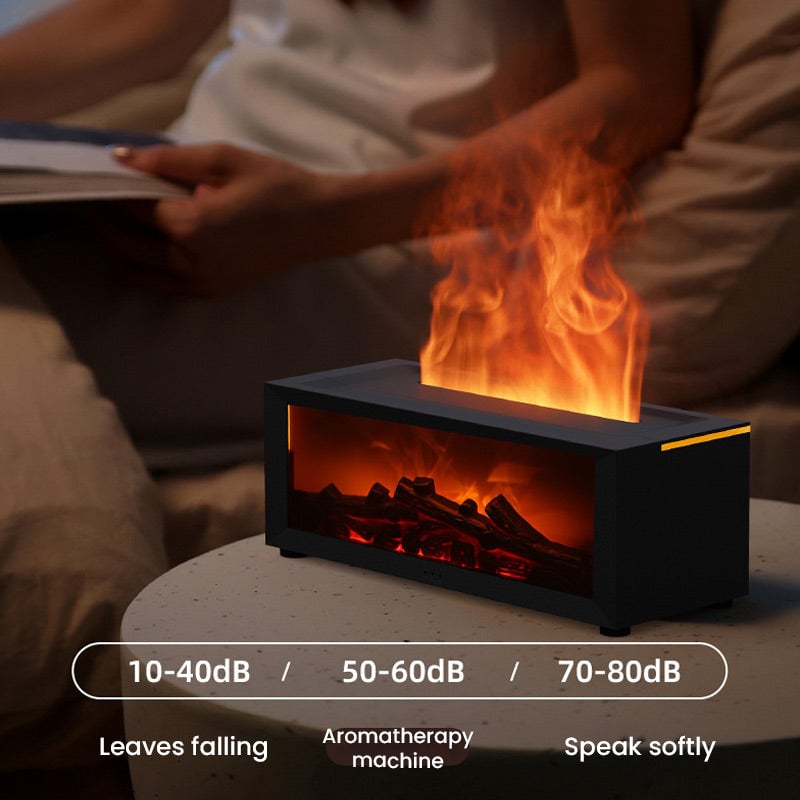 Cozy Haven | Air Humidifier with Realistic Flame & Aromatherapy | Whisper-Quiet Design for Relaxing Sleep 8