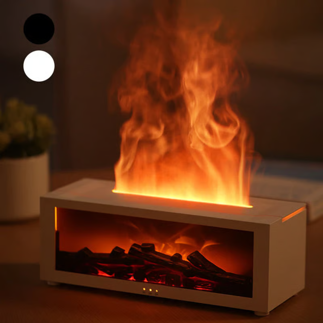 Cozy Haven | Air Humidifier with Realistic Flame & Aromatherapy | Whisper-Quiet Design for Relaxing Sleep 9