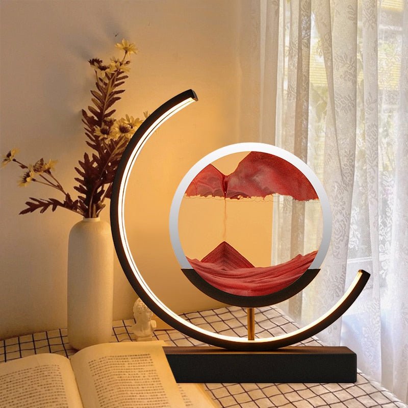 Dynamic Sandlight | LED Table Lamp with 360° Rotation & Soothing Illumination | Unique Decorative Piece for Relaxation 3