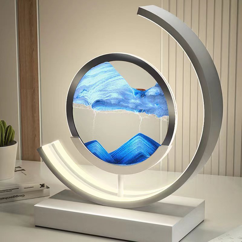 Dynamic Sandlight | LED Table Lamp with 360° Rotation & Soothing Illumination | Unique Decorative Piece for Relaxation 5