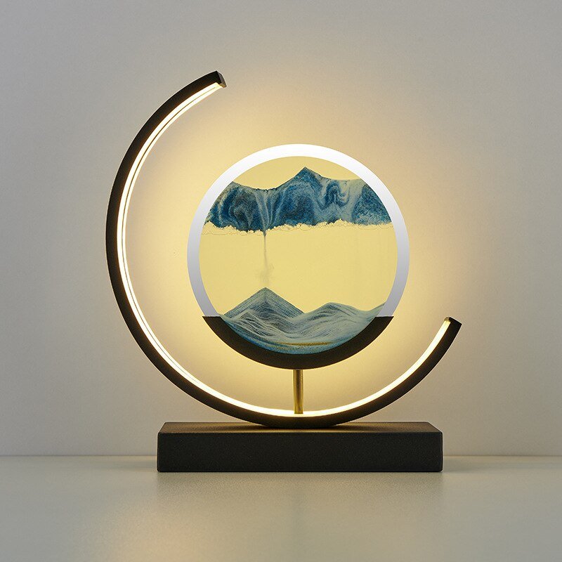 Dynamic Sandlight | LED Table Lamp with 360° Rotation & Soothing Illumination | Unique Decorative Piece for Relaxation 8