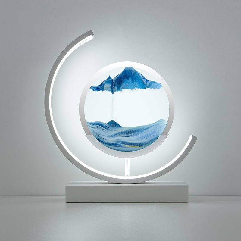 Dynamic Sandlight | LED Table Lamp with 360° Rotation & Soothing Illumination | Unique Decorative Piece for Relaxation 9