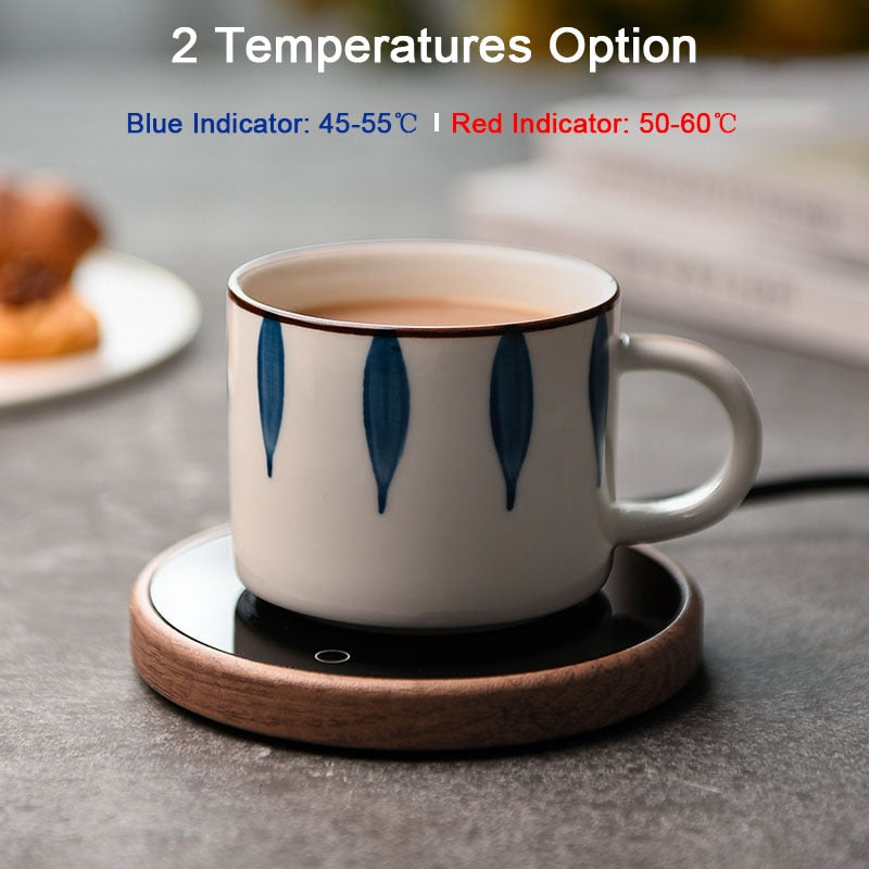 Elegant Ceramic Mug Warmer Coaster with Temperature Control & Auto Shut-Off 1