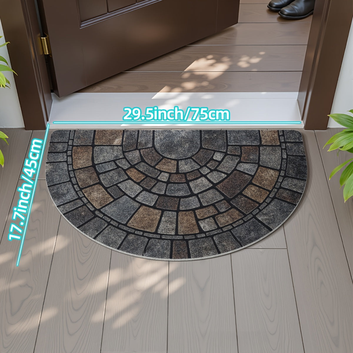 Elegant Mosaic Door Mat | Non-Slip Design for Indoor & Outdoor Use 0