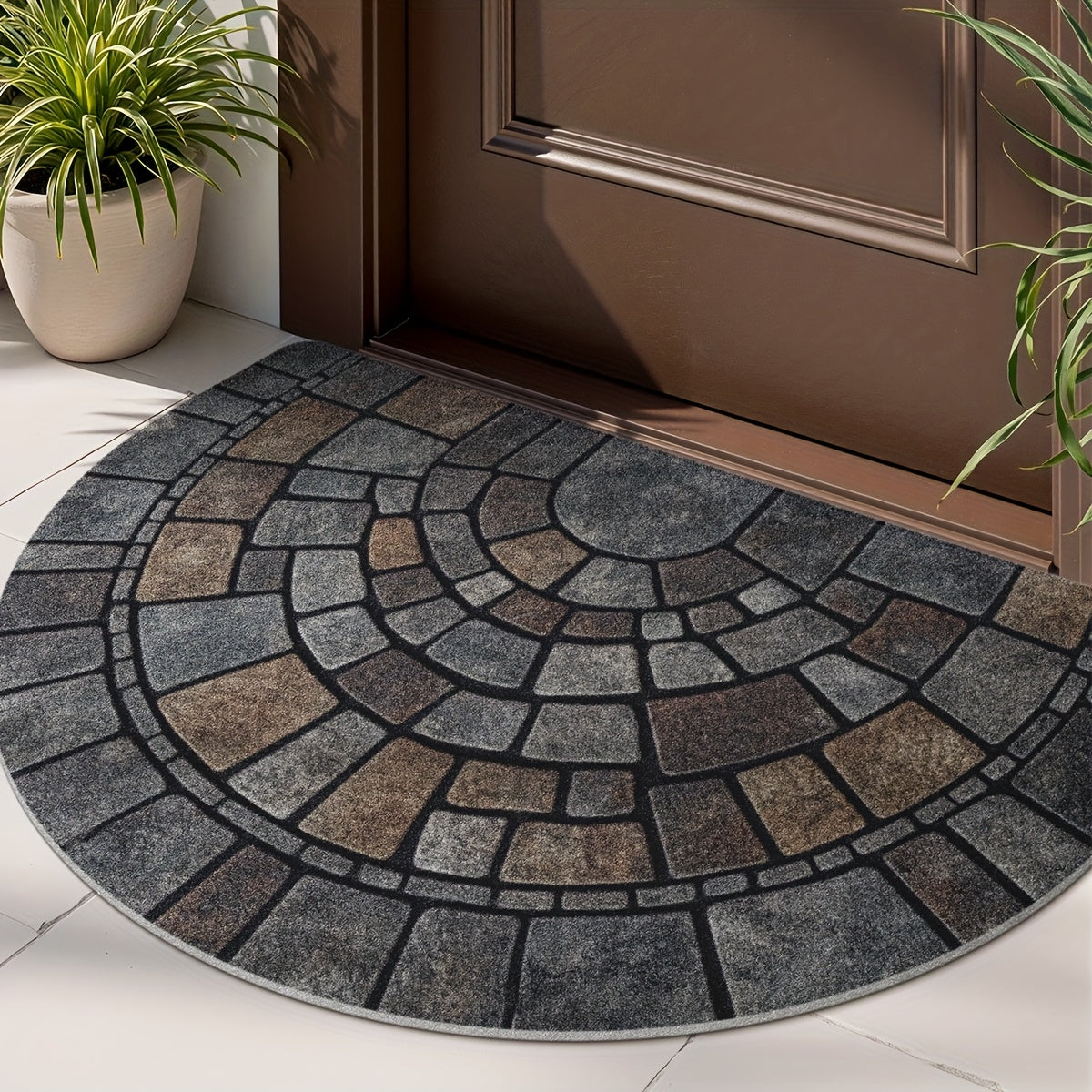 Elegant Mosaic Door Mat | Non-Slip Design for Indoor & Outdoor Use 1
