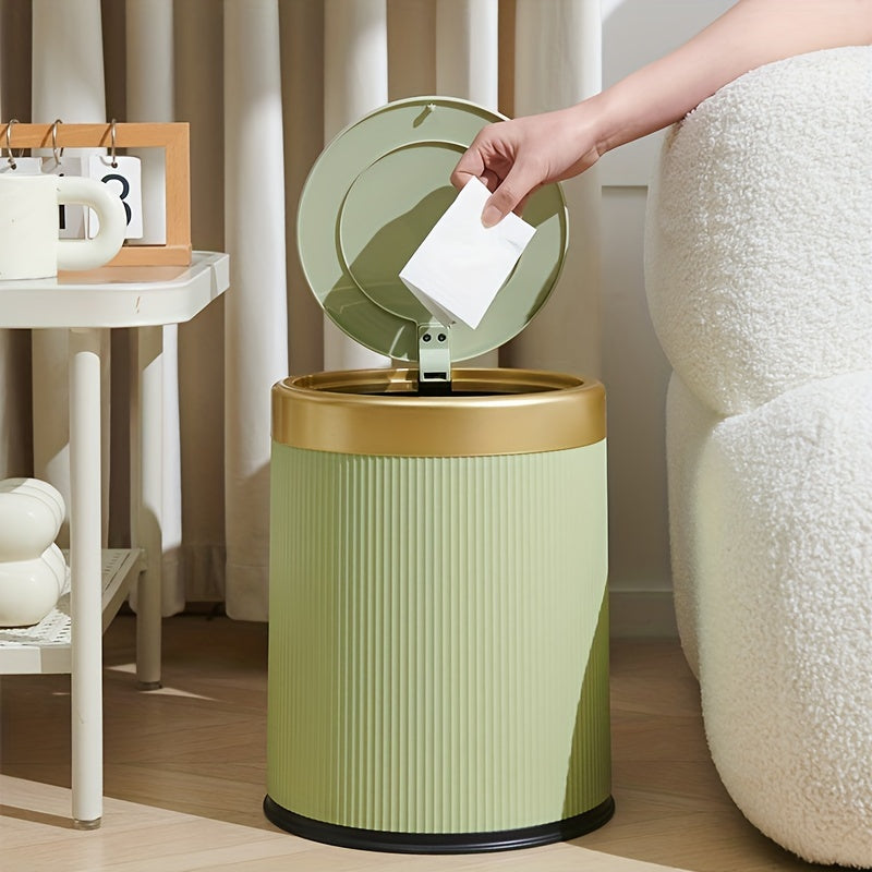 Elegant Oval Trash Can | Kitchen Trash Bin with Odour-Sealing Design | Stylish Waste Solution for Modern Interiors 1