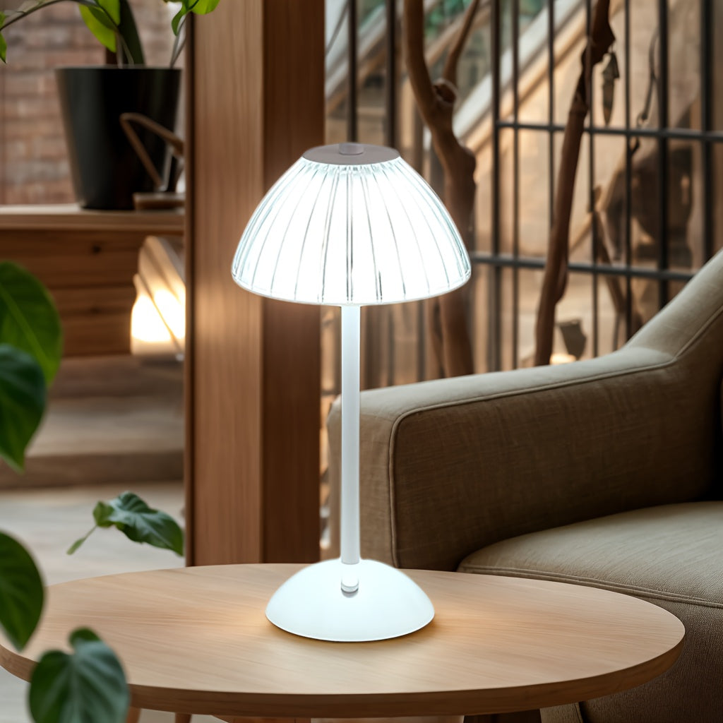 Elegant Touch | Dimmable Table Lamp with Crystal Shade | Cordless USB Rechargeable for Versatile Lighting 2