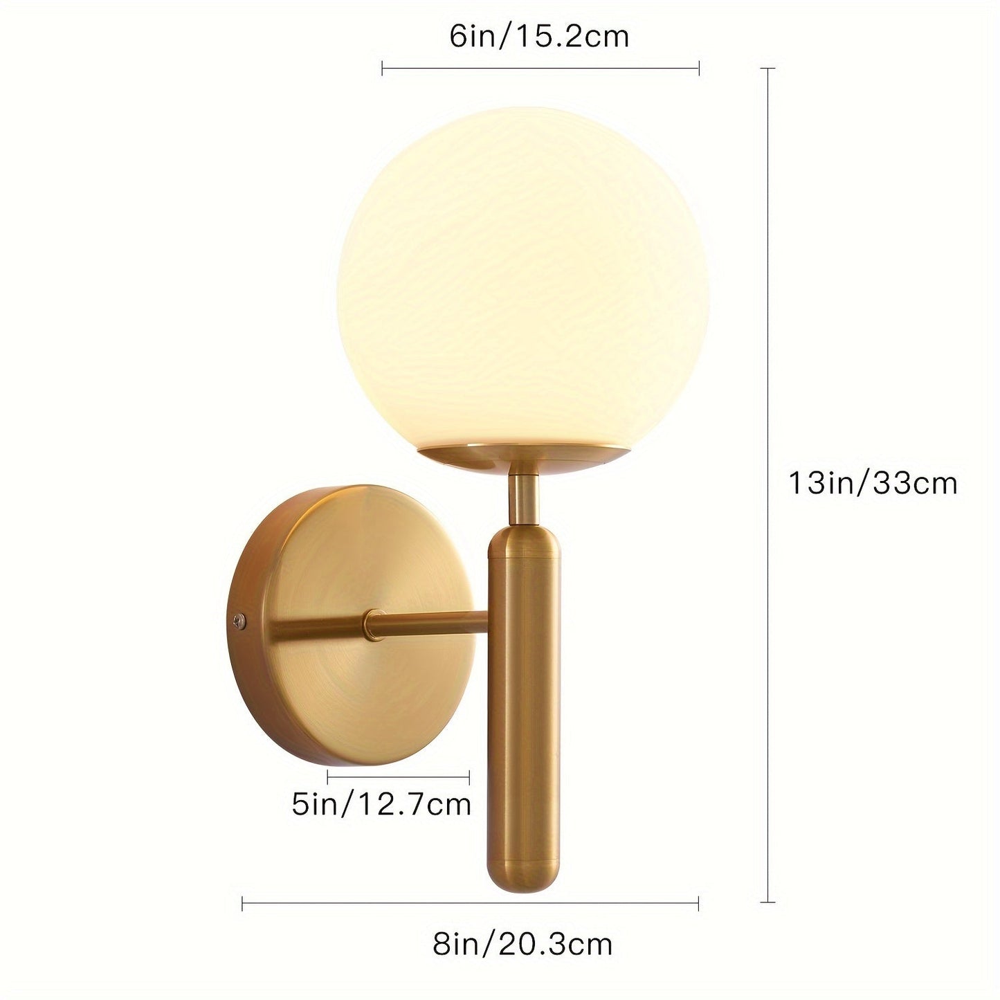 Elegant Wall Sconce | Modern Glass Globe Wall Lamp with Soft Glow | Stylish Lighting for Bedrooms and Living Spaces 4