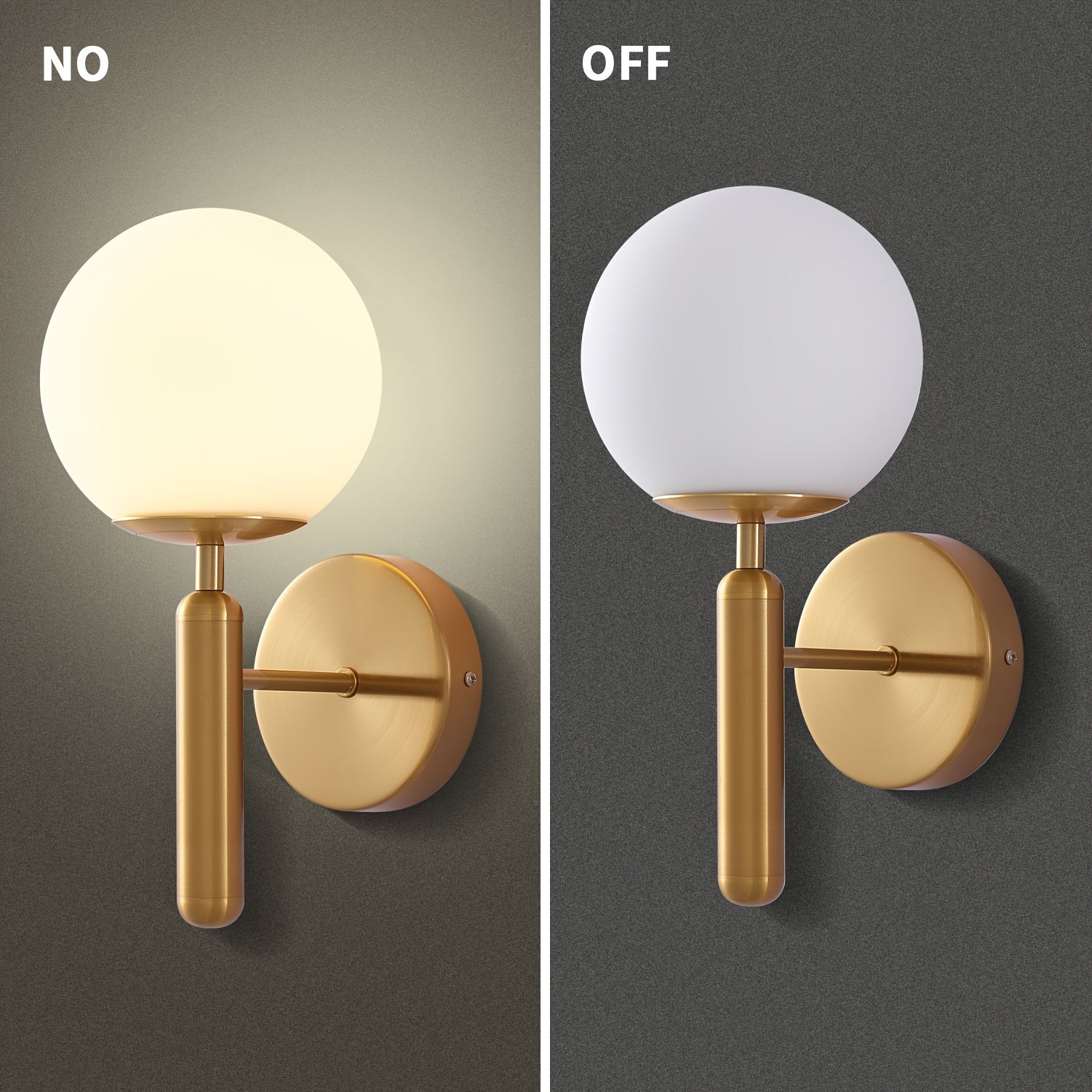Elegant Wall Sconce | Modern Glass Globe Wall Lamp with Soft Glow | Stylish Lighting for Bedrooms and Living Spaces 5