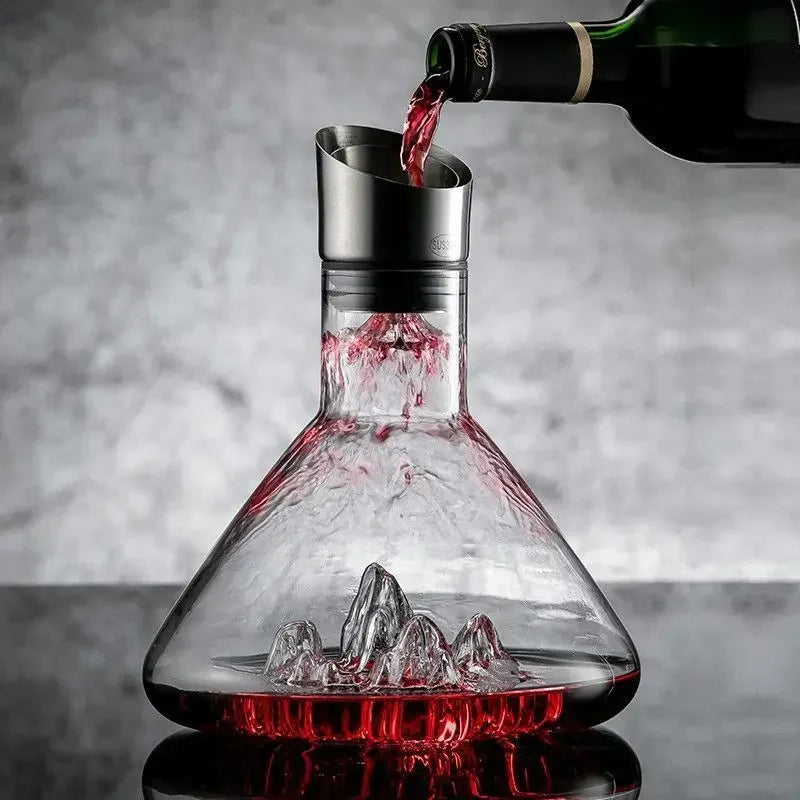 Elegant Wine Decanter | 1500ml Hand-Blown Crystal with 12-Channel Aeration | Perfect for Enhancing Wine Flavor 0