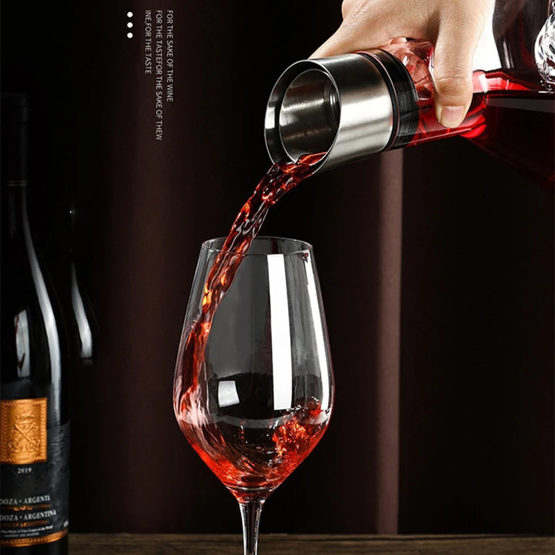 Elegant Wine Decanter | 1500ml Hand-Blown Crystal with 12-Channel Aeration | Perfect for Enhancing Wine Flavor 2