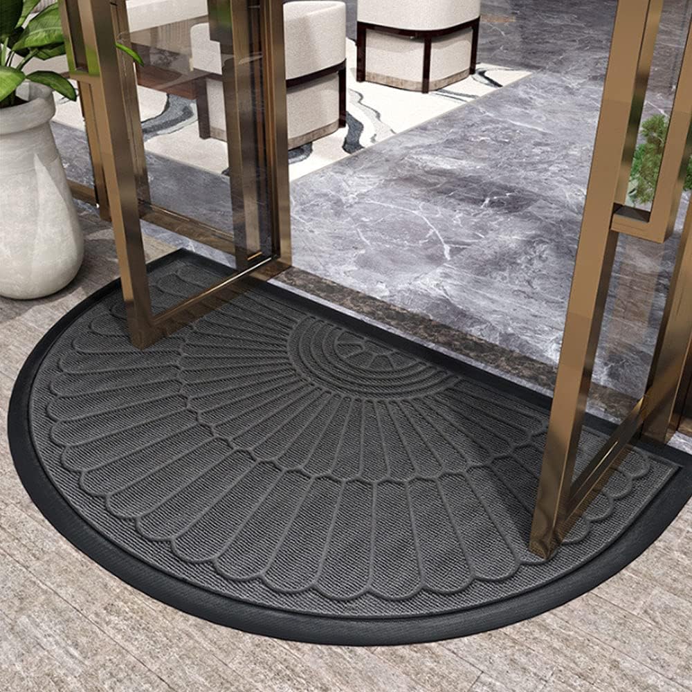 Entryway Essentials | Non-Slip Outdoor Door Mat for Dirt Control | Durable Semi-Circular Design for Clean Floors 1