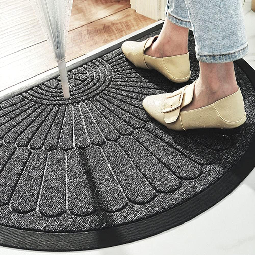 Entryway Essentials | Non-Slip Outdoor Door Mat for Dirt Control | Durable Semi-Circular Design for Clean Floors 3