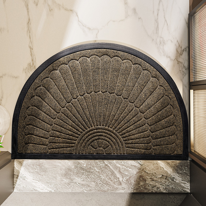 Entryway Essentials | Non-Slip Outdoor Door Mat for Dirt Control | Durable Semi-Circular Design for Clean Floors 4