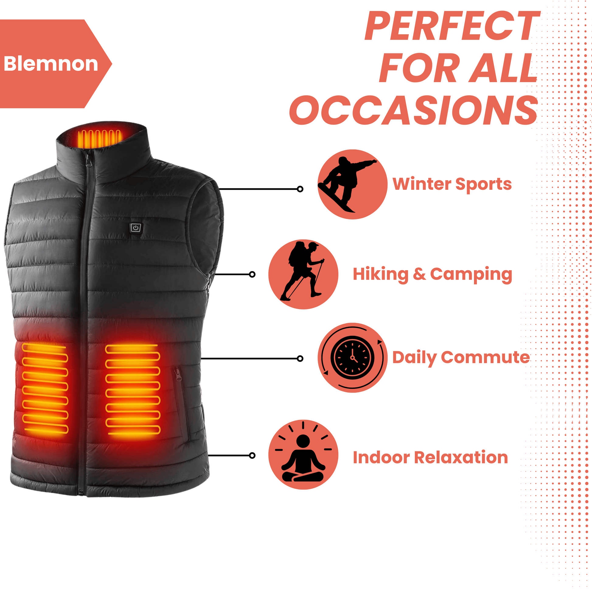 Heated Gilet | Lightweight Heated Jacket with Rapid Heating | Water-Resistant Comfort for All-Day Warmth 3