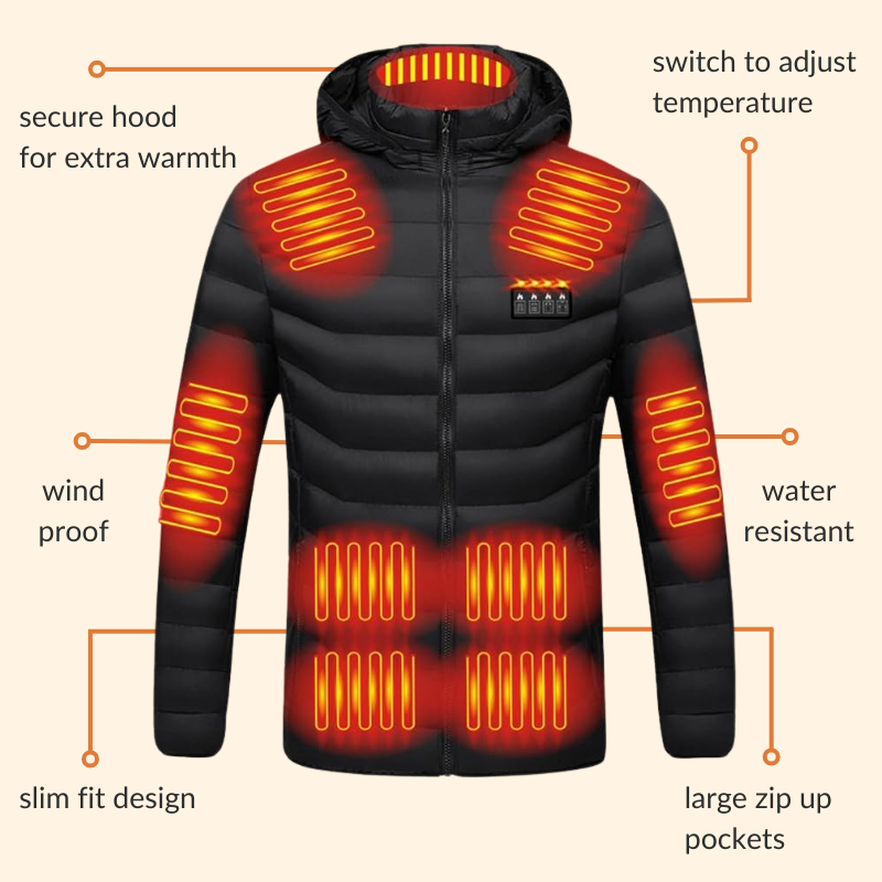 Heated Puffer Jacket | Rechargeable Heated Jacket with 21 Heating Zones | Unisex Lightweight Design for Ultimate Warmth 1