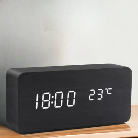 LED Digital Alarm Clock with Voice Control & Temperature Display | Modern Design for Stylish Wake-Up 0